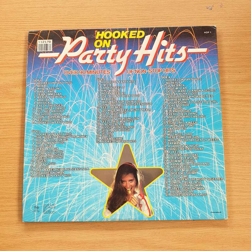 Hooked on Party Hits - Vinyl LP Record - Opened  - Very-Good+ Quality (VG+)