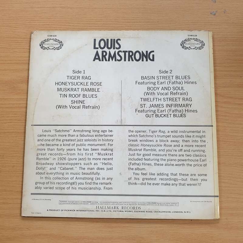 Louis Armstrong  Louis Armstrong - Vinyl LP Record  (VG+)