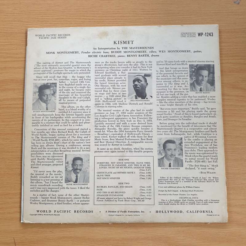 Kismet - An Interpretation In Jazz By The Mastersounds - Vinyl LP Record  (VG+)