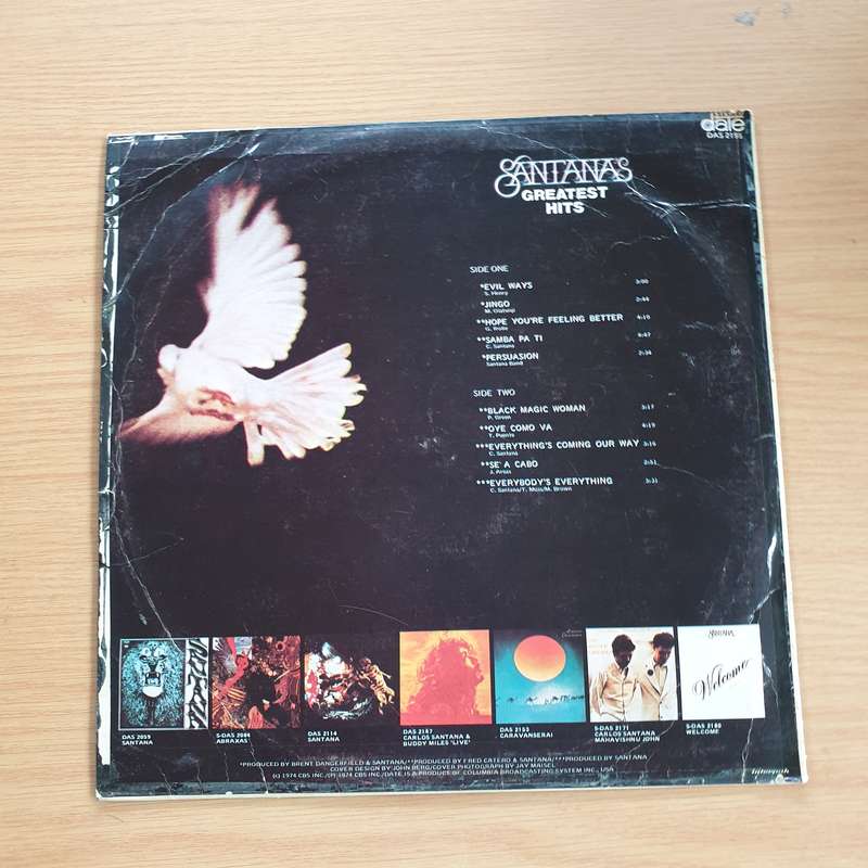 Santana  Santana's Greatest Hits - Vinyl LP Record - Very-Good+ Quality (VG+) (verygoodplus)