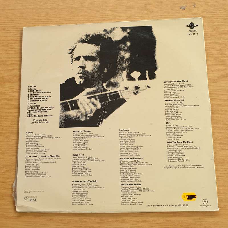 J.J. Cale  Okie -  Vinyl LP Record  (VG+)