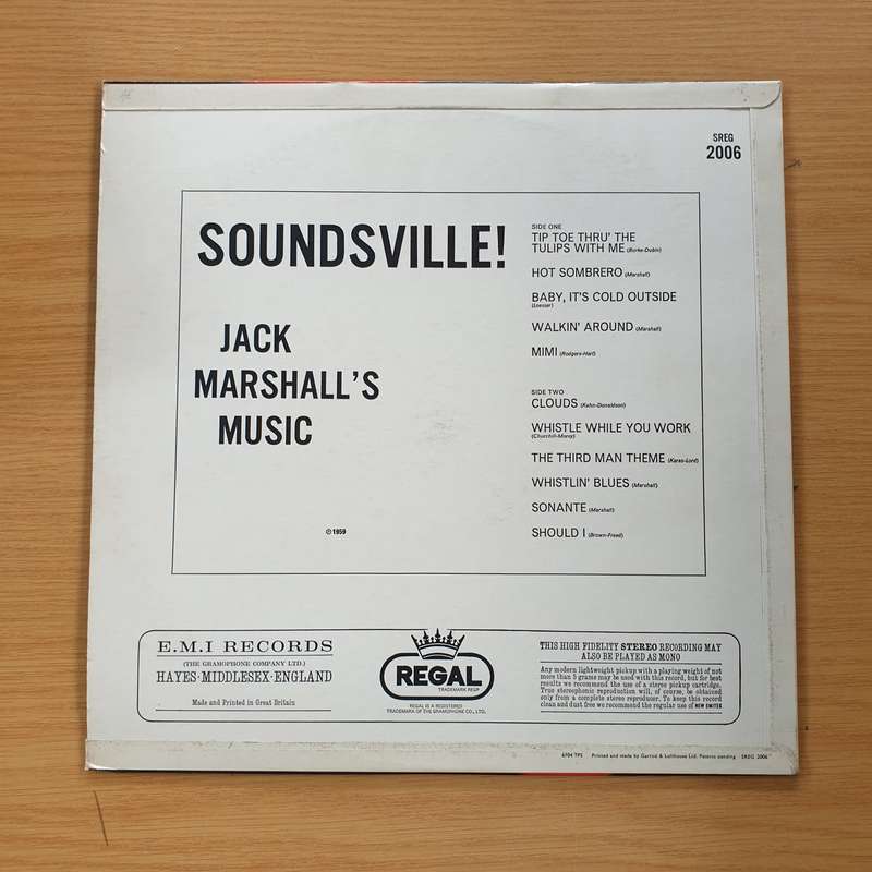Jack Marshall's Music  Soundsville ! - Vinyl LP Record  (VG+)
