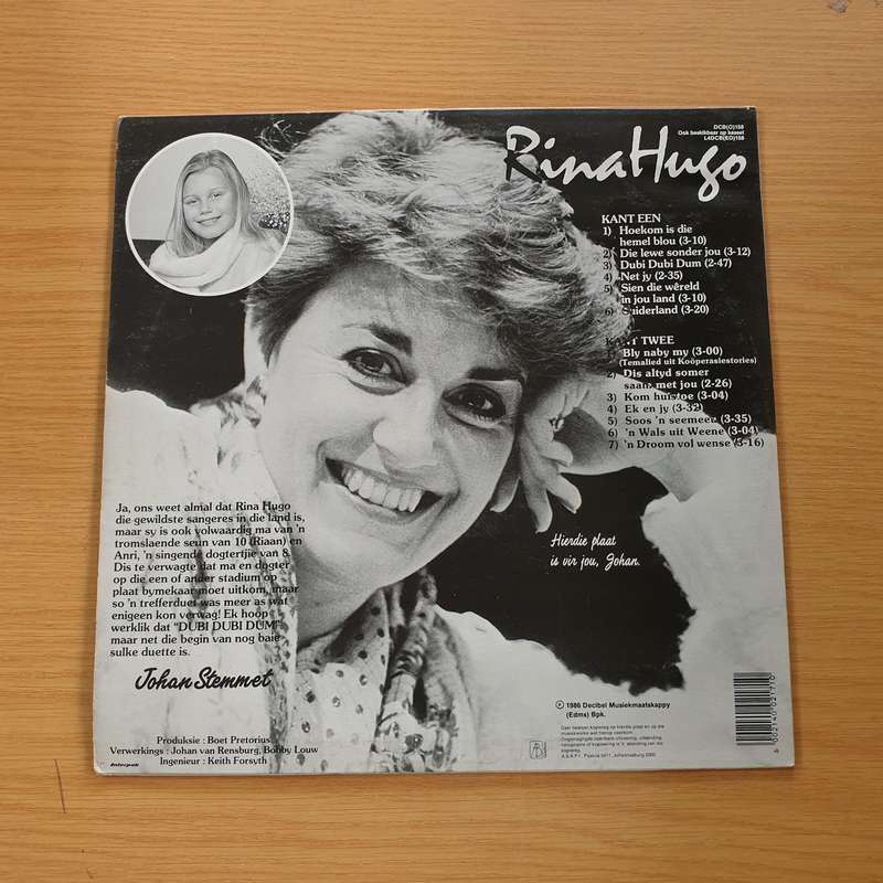 Rina Hugo - Bly Naby My - Vinyl LP Record (VG+)