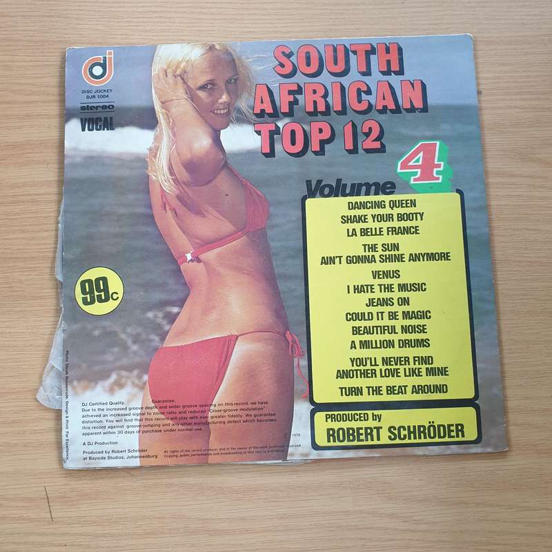 South African Top 12 - Vol 4  - Vinyl LP Record  (VG+)