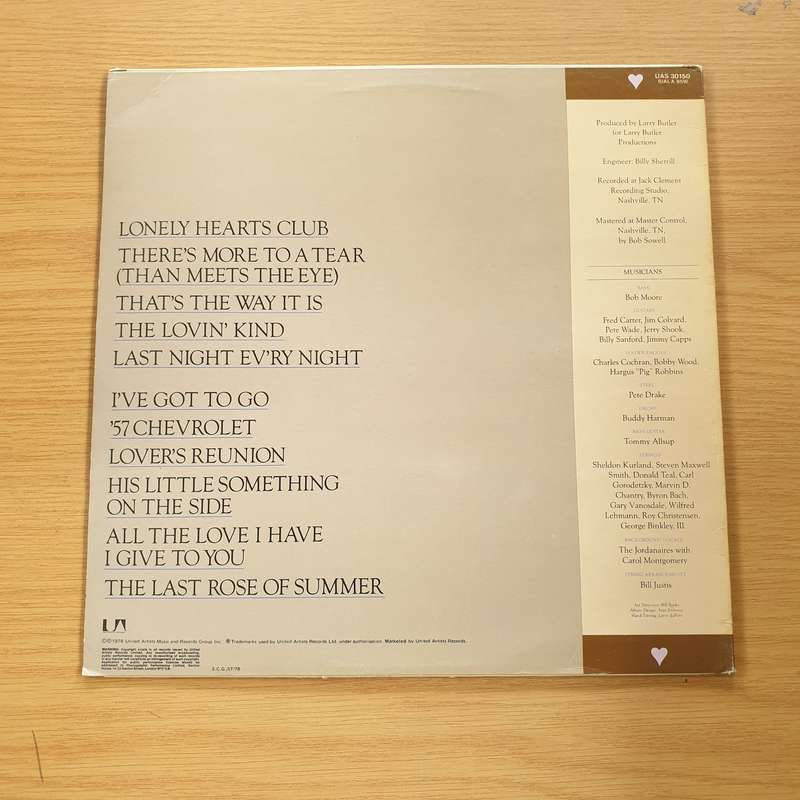 Billie Jo Spears  Lonely Hearts Club - Vinyl LP Record (VG+)