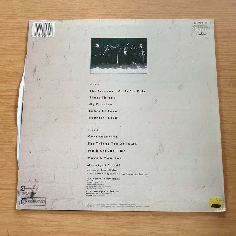 Robert Cray  Midnight Stroll - Vinyl LP Record (VG+)