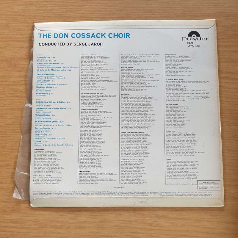 The Don Cossack Choir  - Vinyl LP Record (VG+)