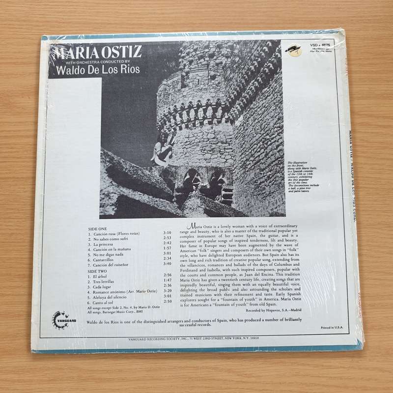 Maria Ostiz With Orchestra Conducted By Waldo De Los Rios - Vinyl LP Record (VG+)