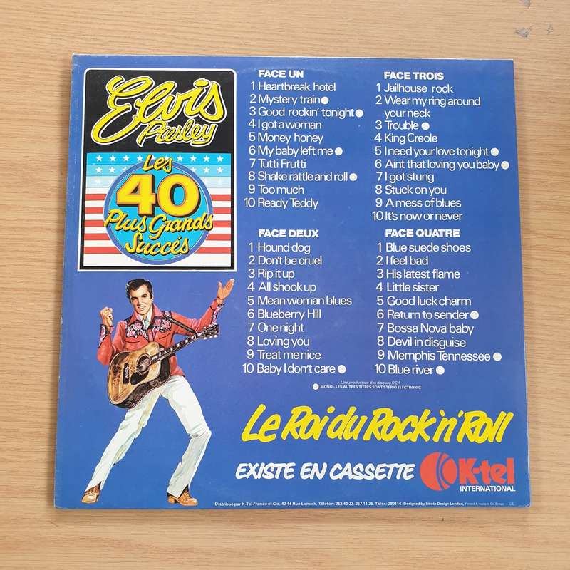 Elvis Presley  Les 40 Plus Grands Succès  Vinyl LP Record (VG+)
