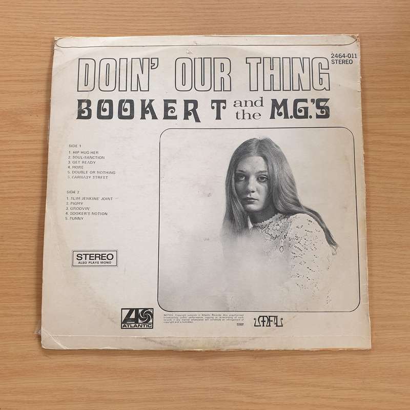 Booker T. & The M.G.'s  Doin' Our Thing  Vinyl LP Record (VG+)