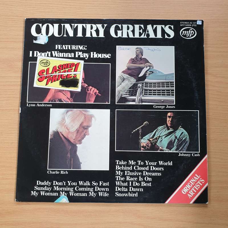 Country Greats - Original Artists   Vinyl LP Record (VG+)