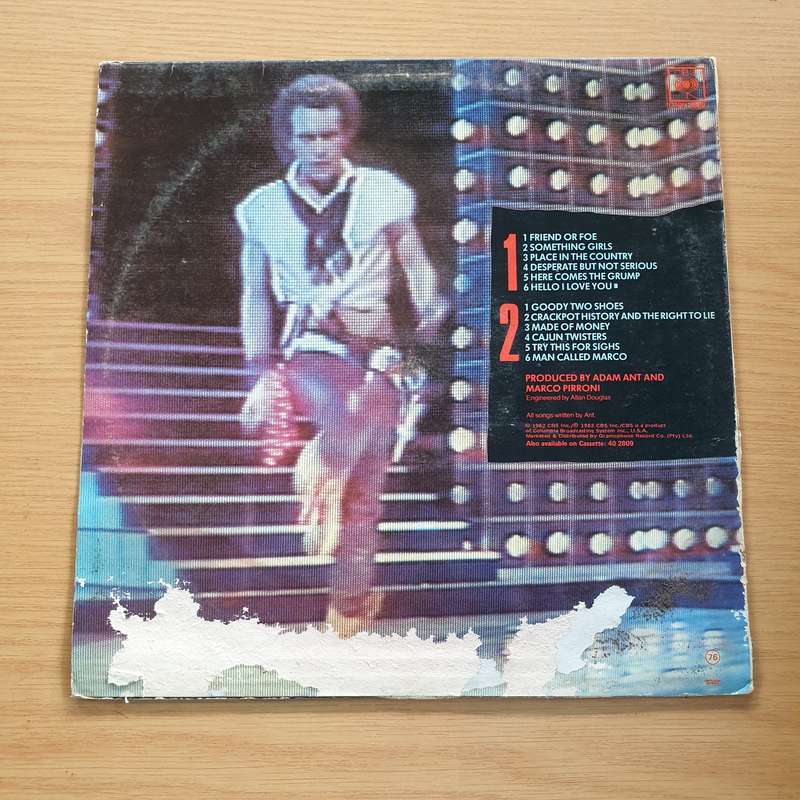 Adam Ant  Friend Or Foe   Vinyl LP Record (VG+)