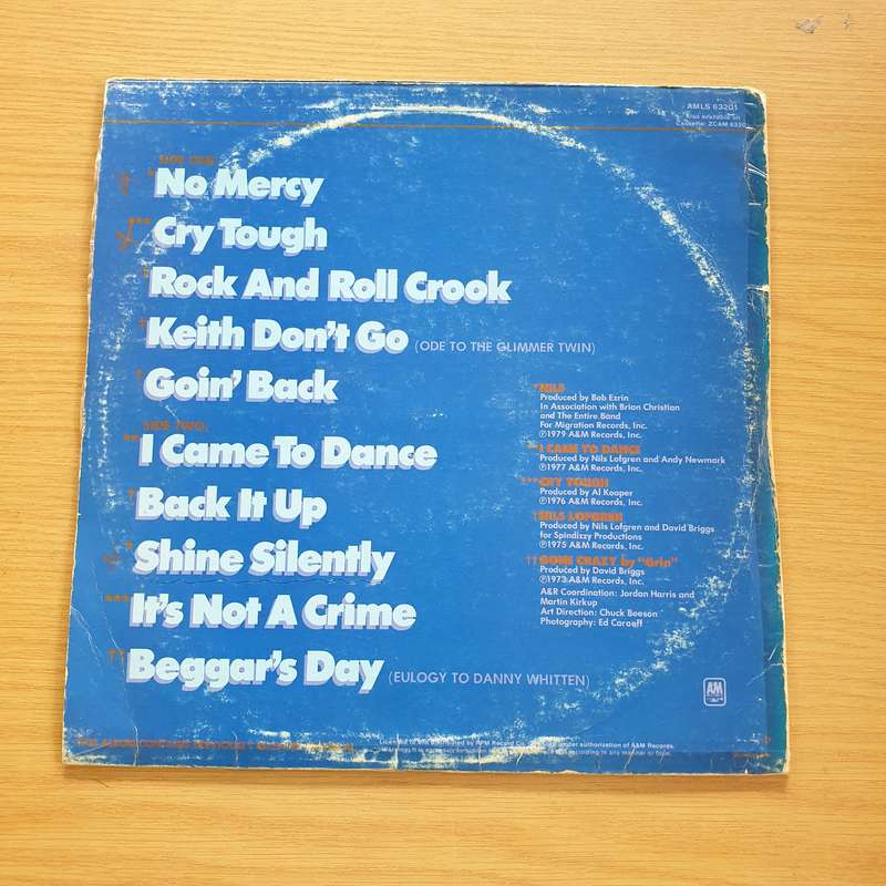 Nils Lofgren  The Best  Vinyl LP Record (VG+)