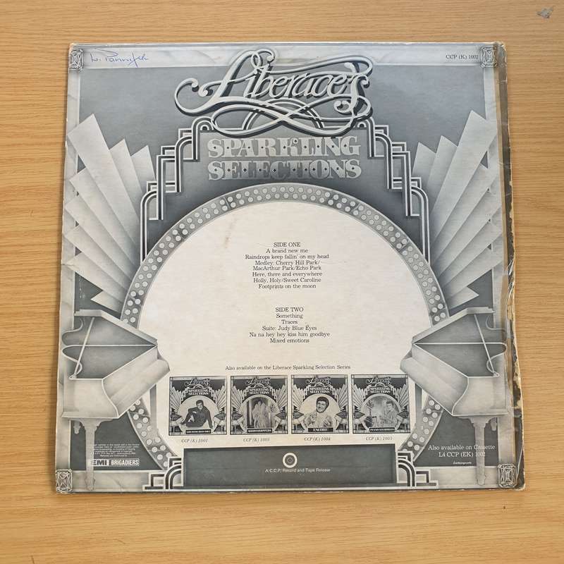 Liberace  Sparkling Selections - Greatest Hits Vol 2   Vinyl LP Record (VG+)