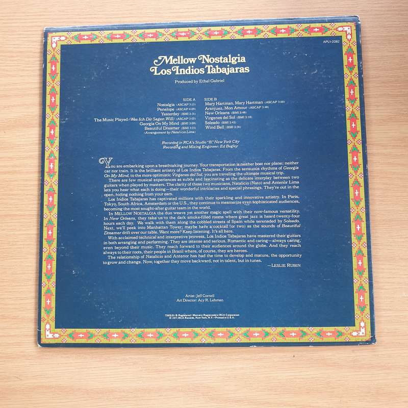 Los Indios Tabajaras  Mellow Nostalgia - Vinyl LP Record (VG+)