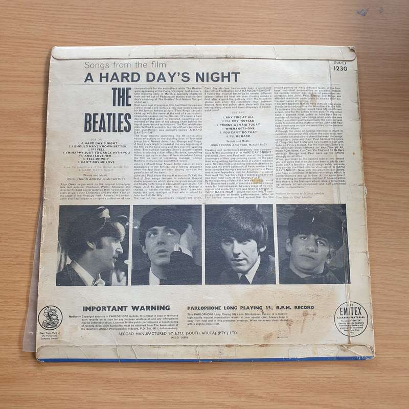 The Beatles  A Hard Day's Night (Mono) - Vinyl LP Record  (VG)