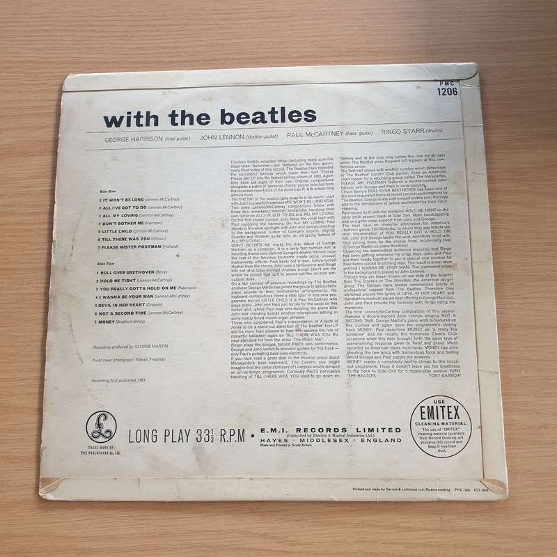 The Beatles  With The Beatles (UK) (Mono) - Vinyl LP Record  (VG)