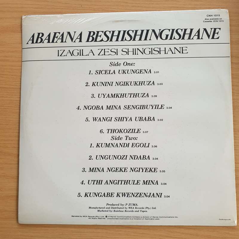 Abafana Beshishingishane - Izagila Zesi Shingishane - Vinyl LP Record - Sealed