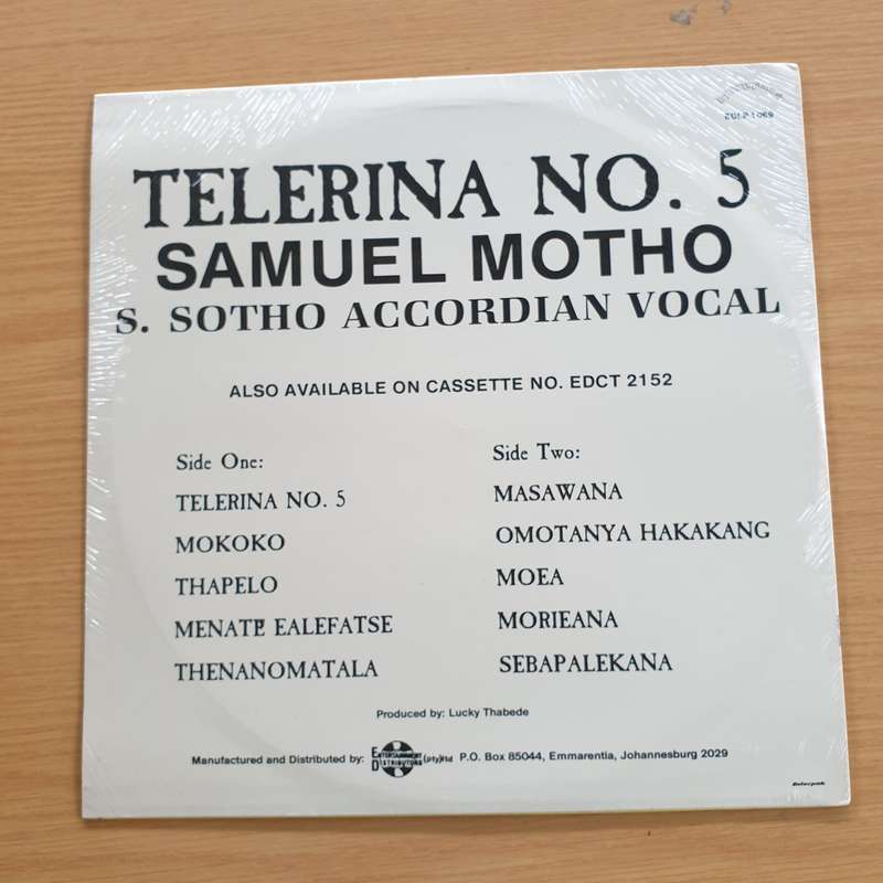 Samuel Motho  Telerina No. 5 - Vinyl LP Record - Sealed