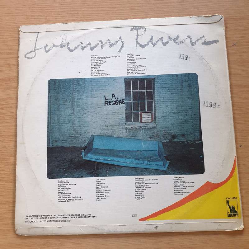 Johnny Rivers  L.A. Reggae - Vinyl LP Record (VG+)