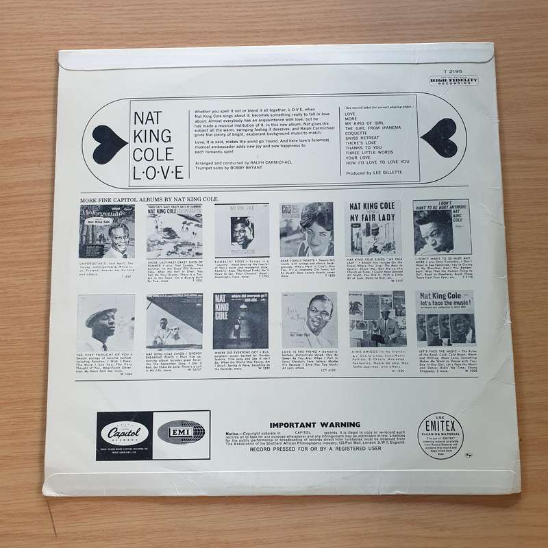 Nat King Cole - Love  - Vinyl LP Record  (VG)