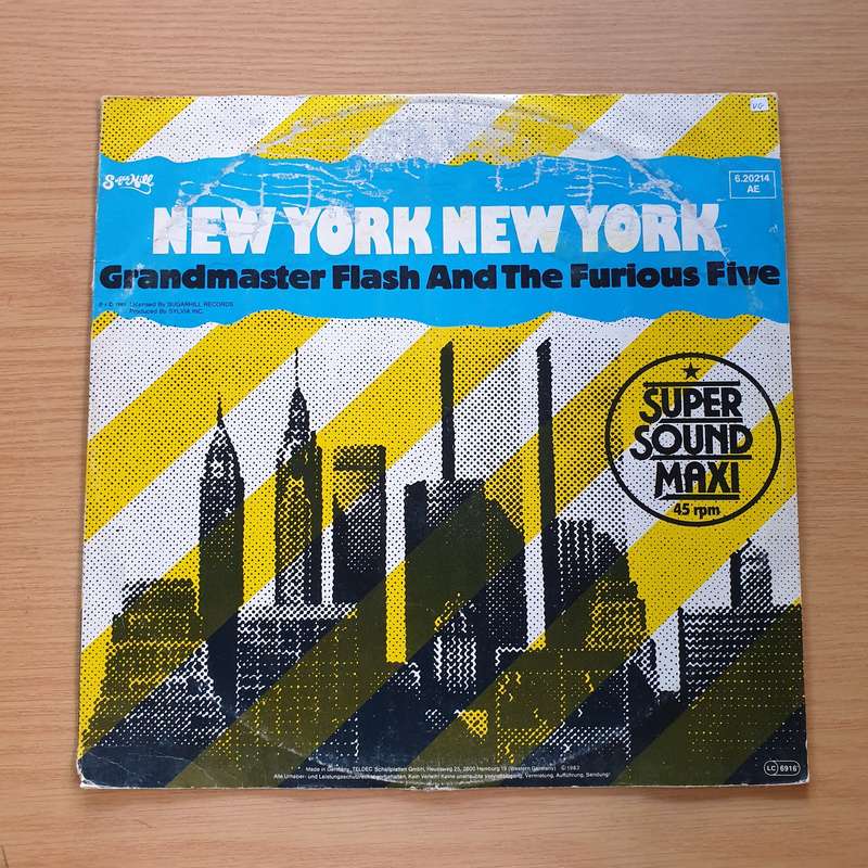 Grandmaster Flash & The Furious Five  New York New York - Vinyl LP Record  (VG)