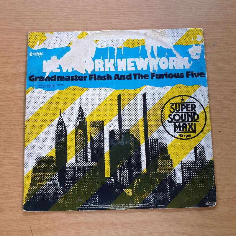 Grandmaster Flash & The Furious Five  New York New York - Vinyl LP Record  (VG)