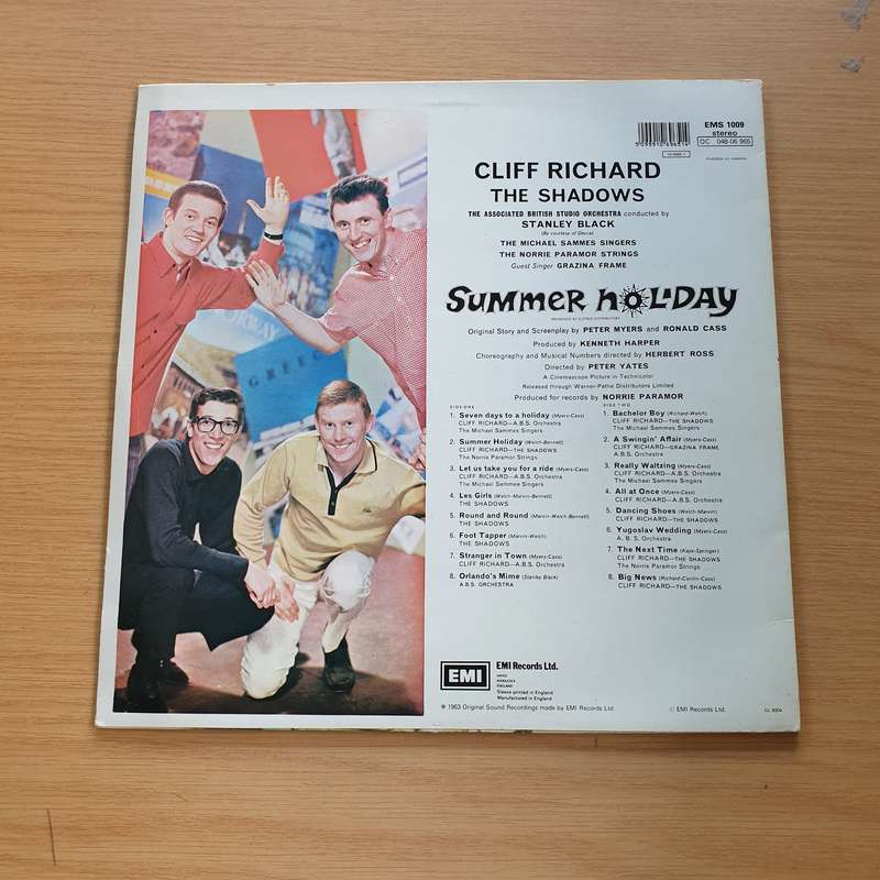 Cliff Richard And The Shadows  Summer Holiday (EMS) (UK)   Vinyl LP Record (VG+)
