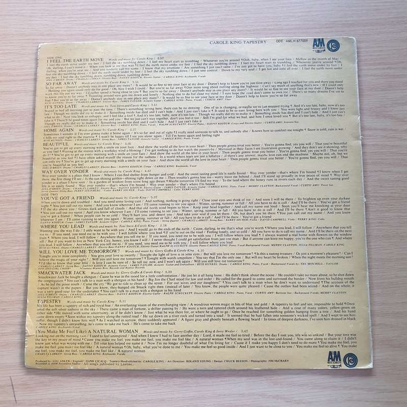 Carole King - Tapestry - Vinyl LP Record  (VG-)