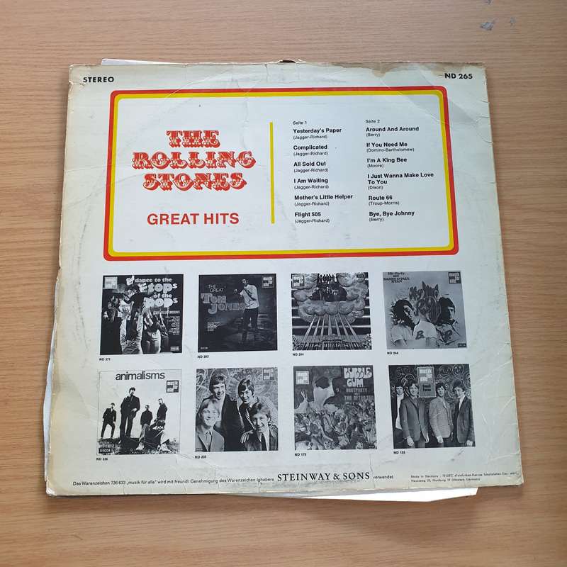 The Rolling Stones  Great Hits - Vinyl LP Record  (VG-)
