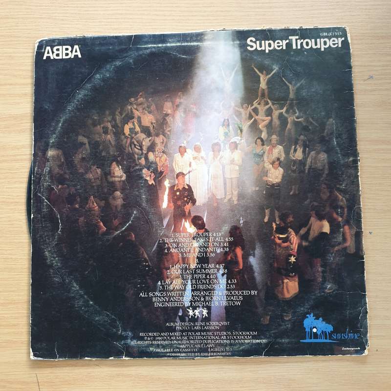 ABBA  SuperTrouper - Vinyl LP Record  (VG-)