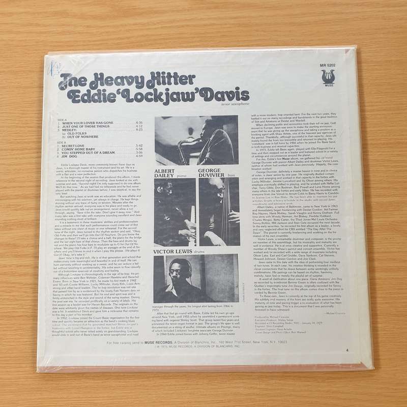 Eddie 'Lockjaw' Davis  The Heavy Hitter  Vinyl LP Record (VG+)