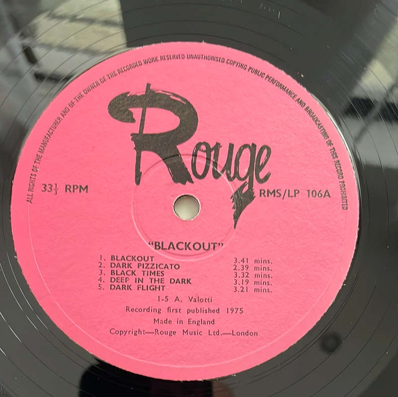 A. Valotti  Blackout - Vinyl LP Record  - Very Good Quality+ (VG+) (verygoodplus)