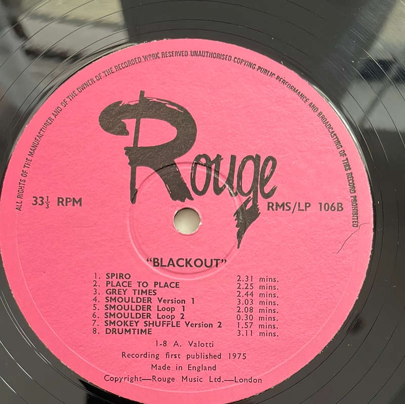 A. Valotti  Blackout - Vinyl LP Record  - Very Good Quality+ (VG+) (verygoodplus)