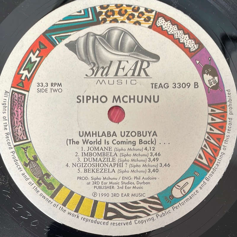 Sipho Mchunu  Umhlaba Uzobuya ( The World Is Coming Back) -  Vinyl LP Record - Sealed