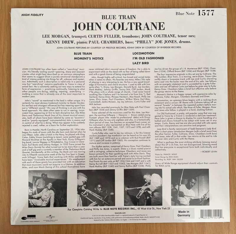 John Coltrane  Blue Train - Vinyl LP Record - Sealed