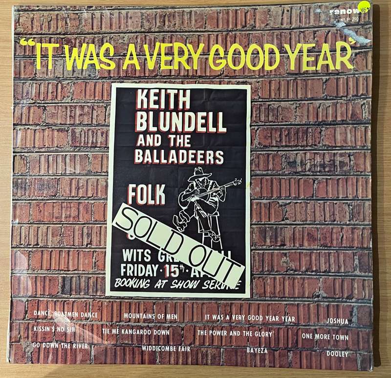Keith Blundell  "It Was A Very Good Year" (Very Rare SA) - Vinyl LP Record - Very-Good+ Qualit...
