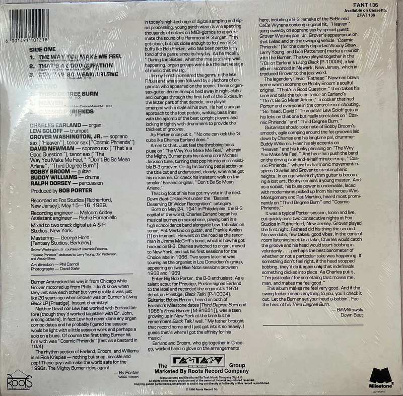 Charles Earland  Third Degree Burn - Vinyl LP Record - Sealed (Specials)