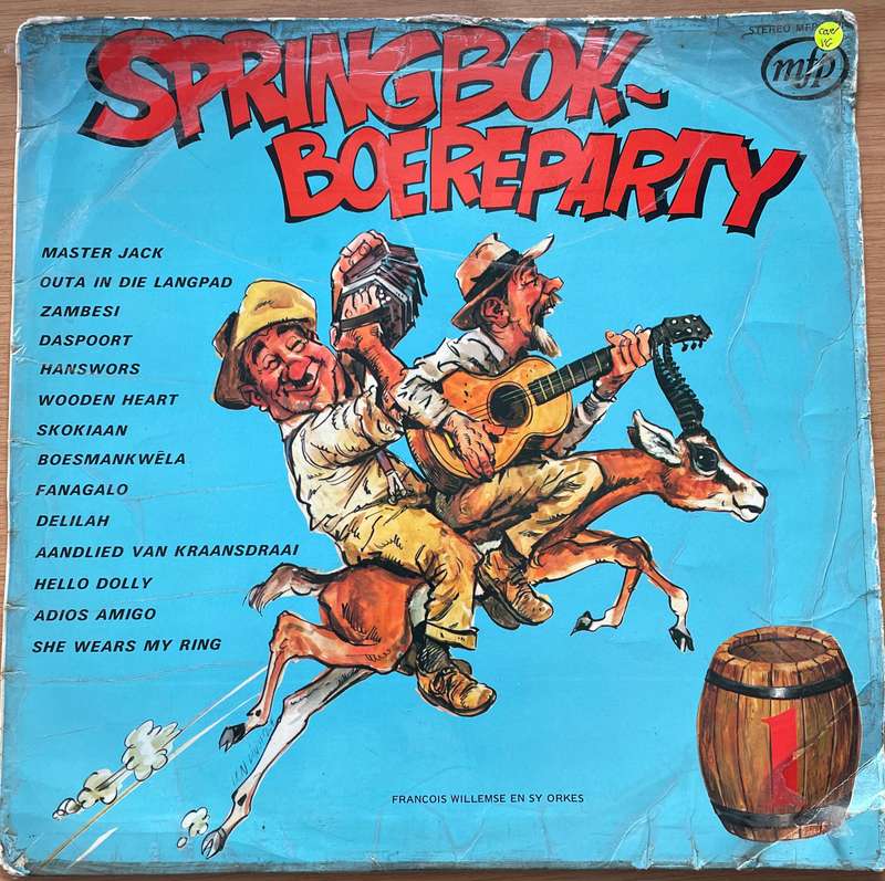 Springbok Boere Party  Francois Willemse  en Sy Orkes - Vinyl LP Record - Very-Good Quality (V...
