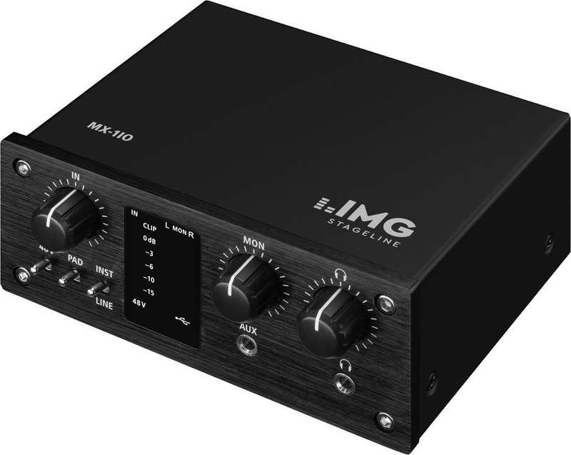 IMG Stageline - MX- 1io -  Single Channel Full Duplex USB Recording Interface (bobb) (MX1io)