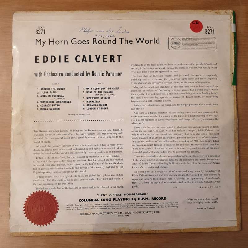 Eddie Calvert - My Horn Goes Round the World - Vinyl LP Record - Opened  - Very-Good Quality (VG)