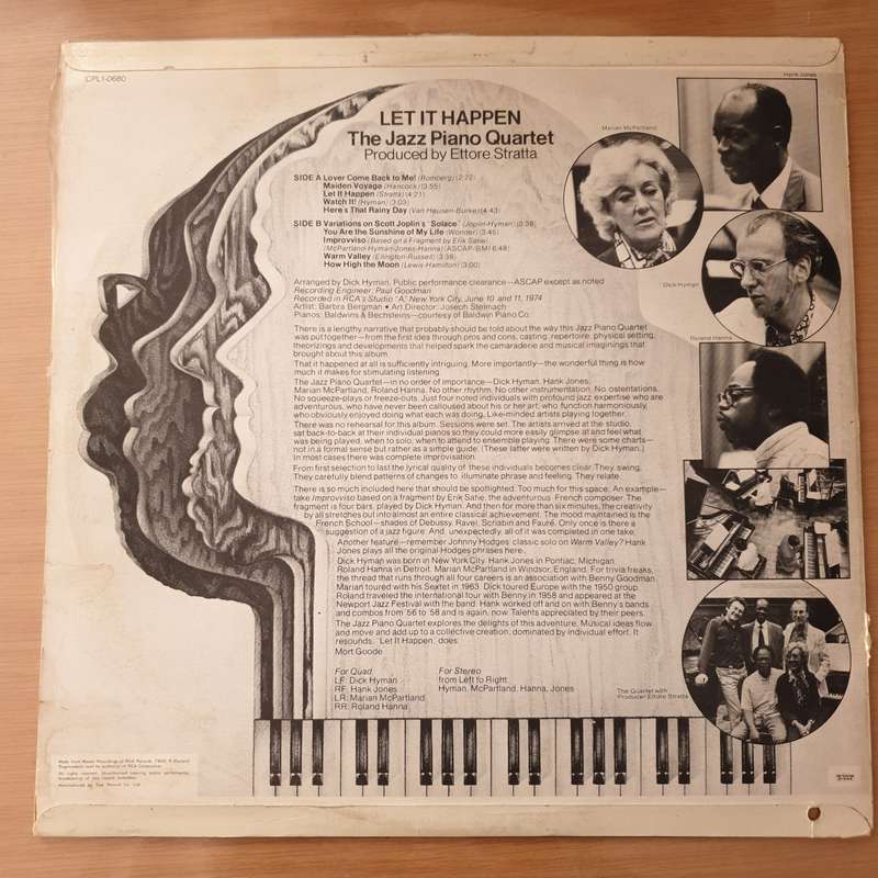 The Jazz Piano Quartet  Let It Happen - Vinyl LP Record - Very-Good Quality (VG+)