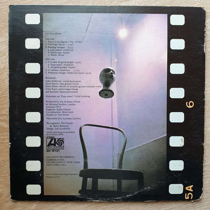 Yes  The Yes Album -  Vinyl LP Record - Very-Good+ Quality (VG+)