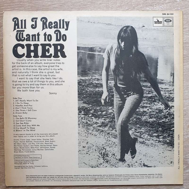 Cher  All I Really Want To Do - Vinyl LP Record - Opened  - Very-Good+ Quality (VG+)