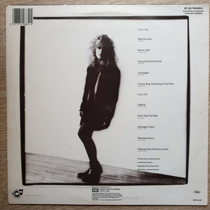 Carole King - City Streets - Vinyl LP Record (VG+)