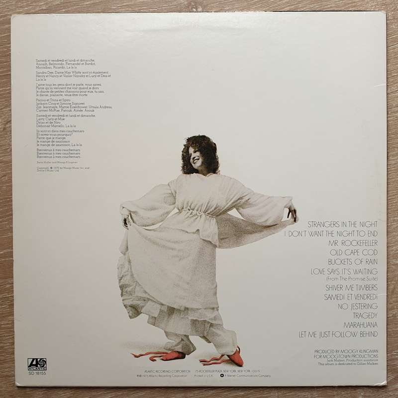 Bette Midler  Songs For The New Depression -  Vinyl LP Record - Very-Good+ Quality (VG+)