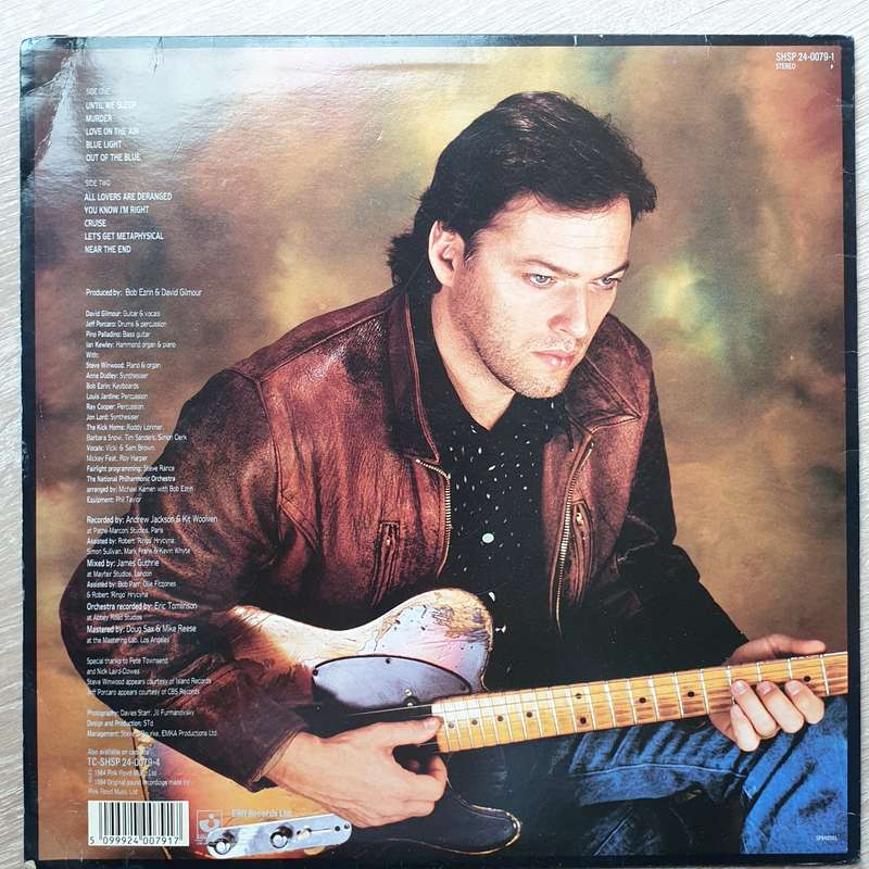 David Gilmour  About Face -  Vinyl LP Record - Very-Good+ Quality (VG+)