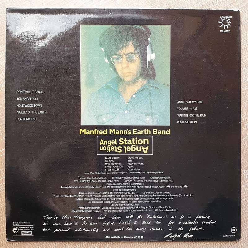 Manfred Mann's Earth Band  Angel Station - Vinyl LP Record - Very-Good+ Quality (VG+)
