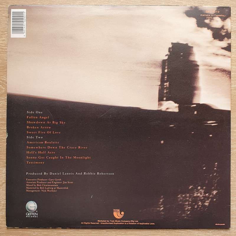 Robbie Robertson  Testimony - Vinyl LP Record - Opened  - Very-Good- Quality (VG-)