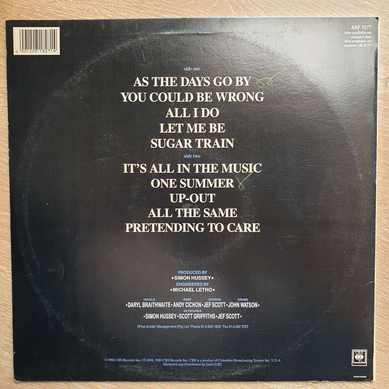 Daryl Braithwaite  Edge - Vinyl LP Record (VG)